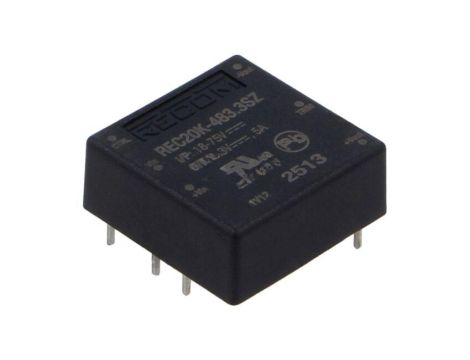 Przetwornica DC/DC, 20W, Uwyj: 3,3V DC, Iwyj: 5A, THT, REC20K-483.3SZ