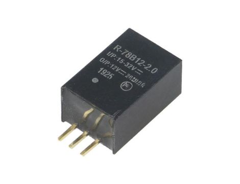 Przetwornica DC/DC, 24W, Uwyj: 12V DC, Iwyj: 2A, PCB, R-78B12-2.0