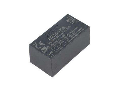 Przetwornica AC/DC, 20W, Uwyj: 12V DC, Iwyj: 1,67A, PCB, RAC20-12SK