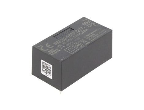 Przetwornica AC/DC, 20W, Uwyj: 15V DC, Iwyj: 1,333A, PCB, RAC20-15SK/277
