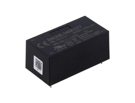 Przetwornica AC/DC, 20W, Uwyj: 24V DC, Iwyj: 0,833A, PCB, RAC20E-24SK/277