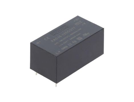 Przetwornica AC/DC, 10W, Uwyj: 12V DC, Iwyj: 0,84A, PCB, RAC10-12SC/277