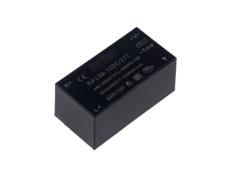 Przetwornica AC/DC, 10W, Uwyj: 12V DC, Uwyj 2: -12V DC, Iwyj: 0,42A, Iwyj 2: 0,42A, PCB, RAC10-12DC/277