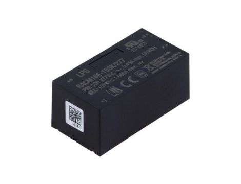 Przetwornica AC/DC, 16W, Uwyj: 15V DC, Iwyj: 1,066A, PCB, THT/ul, RACM16E-15SK/277
