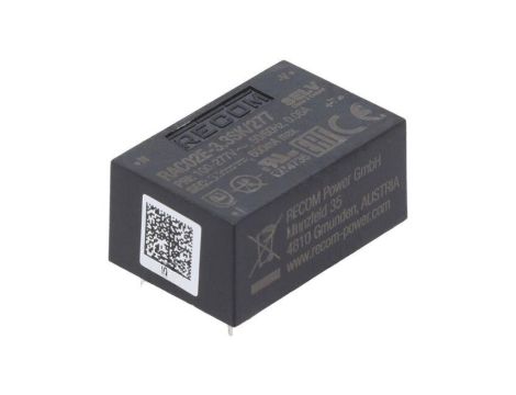 Przetwornica AC/DC, 2W, Uwyj: 3,3V DC, Iwyj: 0,6A, PCB, RAC02E-3.3SK/277