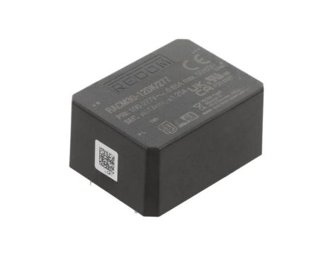 Przetwornica AC/DC, 30W, Uwyj: 12V DC, Uwyj 2: -12V DC, Iwyj: 1,25A, Iwyj 2: 1,25A, PCB, RACM30-12DK/277