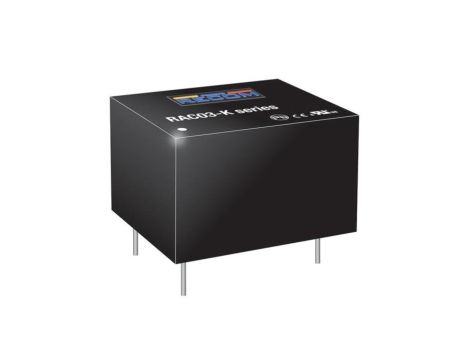 Przetwornica AC/DC, 3W, Uwyj: 12V DC, Iwyj: 0,25A, PCB, RAC03-12SK/SMT-R