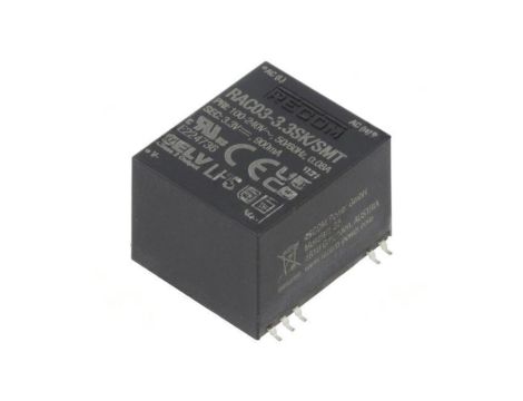 Przetwornica AC/DC, 3W, Uwyj: 3,3V DC, Iwyj: 0,9A, PCB, RAC03-3.3SK/SMT-R