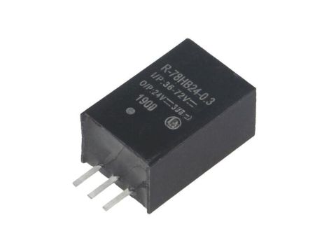 Przetwornica DC/DC, 12W, Uwyj: 24V DC, Iwyj: 0,3A, PCB, R-78HB24-0.3