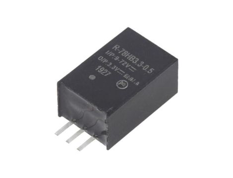 Przetwornica DC/DC, 1,65W, Uwyj: 3,3V DC, Iwyj: 0,5A, PCB, R-78HB3.3-0.5