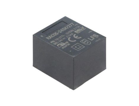 Przetwornica AC/DC, 5W, Uwyj: 24V DC, Iwyj: 0,21A, PCB, RAC05-24SK/277
