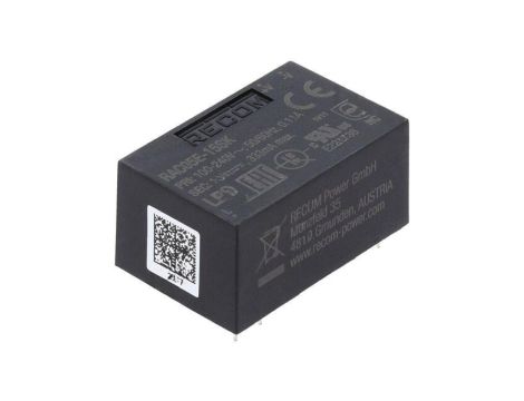 Przetwornica AC/DC, 5W, Uwyj: 15V DC, Iwyj: 0,333A, PCB, RAC05E-15SK