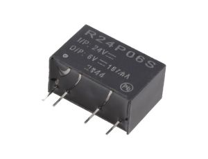 Przetwornica DC/DC, 1W, Uwyj: 6V DC, Iwyj: 0,167A, THT, R24P06S