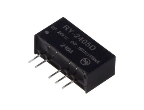 Przetwornica DC/DC, 1W, Uwyj: 5V DC, Uwyj 2: -5V DC, Iwyj: 0,1A, Iwyj 2: 0,1A, THT, RY-2405D