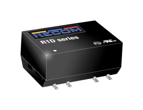Przetwornica DC/DC, 1W, Uwyj: 12V DC, Uwyj 2: -12V DC, Iwyj: 42mA, Iwyj 2: 42mA, SMT, R1D-0512
