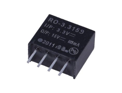 Przetwornica DC/DC, 1W, Uwyj: 15V DC, Iwyj: 66mA, THT, RO-3.315S