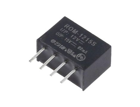 Przetwornica DC/DC, 1W, Uwyj: 15V DC, Iwyj: 67mA, THT, ROM-1215S
