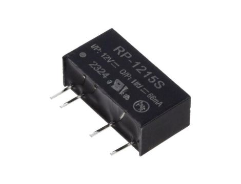 Przetwornica DC/DC, 1W, Uwyj: 15V DC, Iwyj: 66mA, THT, RP-1215S