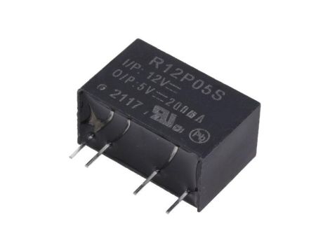 Przetwornica DC/DC, 1W, Uwyj: 5V DC, Iwyj: 0,2A, THT, R12P05S