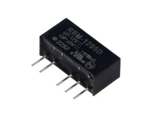 Przetwornica DC/DC, 1W, Uwyj: 5V DC, Uwyj 2: -5V DC, Iwyj: 0,1A, Iwyj 2: 0,1A, THT, RBM-1205D