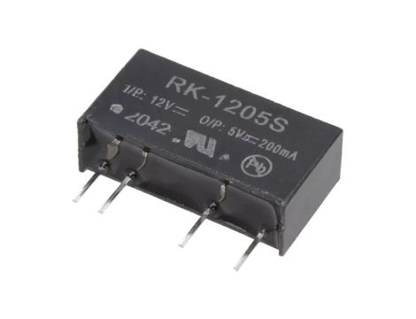 Przetwornica DC/DC, 1W, Uwyj: 5V DC, Iwyj: 0,2A, THT, RK-1205S