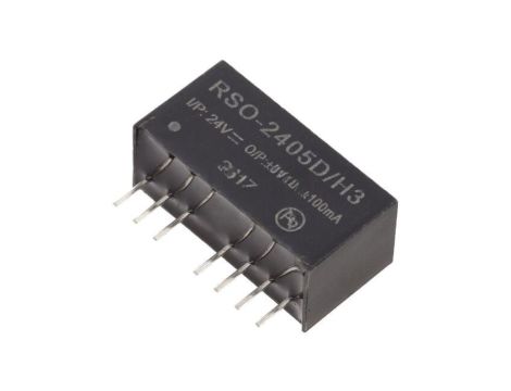 Przetwornica DC/DC, 1W, Uwyj: 5V DC, Uwyj 2: -5V DC, Iwyj: 0,1A, Iwyj 2: 0,1A, THT, RSO-2405D/H3