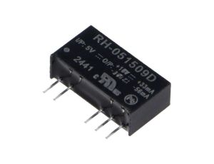 Przetwornica DC/DC, 1W, Uwyj: 15V DC, Uwyj 2: -9V DC, Iwyj: 33mA, Iwyj 2: 56mA, THT, RH-051509D