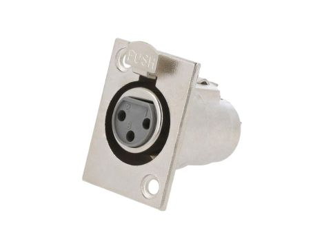 Złącze XLR gniazdo żeńskie PIN: 3 proste z przyciskiem metal FC6100