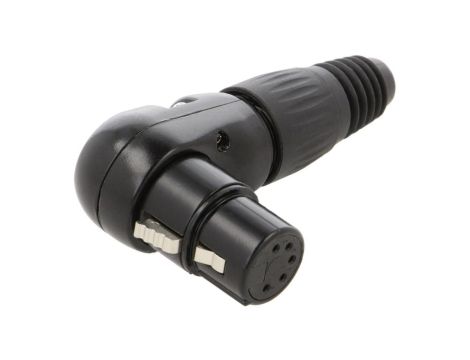 Złącze XLR wtyk żeńskie RAMP PIN: 5 kątowe 90 na przewód FC619315