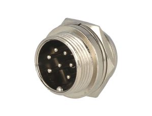 Złącze mikrofonowe gniazdo męskie PIN: 7 na panel GX16 FC684207