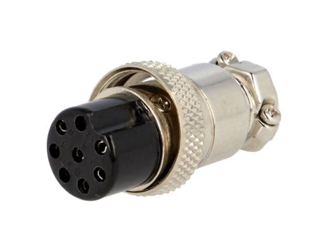 Złącze mikrofonowe wtyk żeńskie PIN: 8 na przewód proste 6mm FC684218