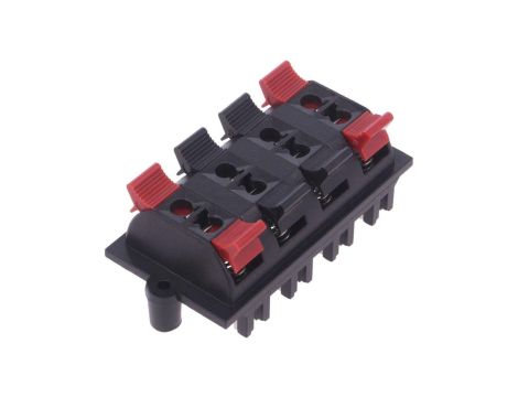 Złącze głośnikowe zacisk na panel przykręcany 58mm THT FE6930