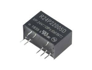 Przetwornica DC/DC, 2W, Uwej: 21,6...26,4VDC, Uwyj: 20VDC, Uwyj 2: -5VDC, 50mA, 0,2A, THT, R24P22005D