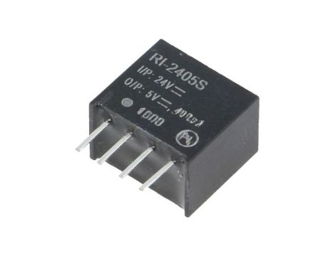 Przetwornica DC/DC, 2W, Uwej: 21,6...26,4VDC, Uwyj: 5VDC, 0,4A, THT, RI-2405S