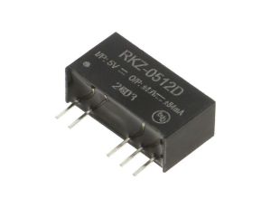 Przetwornica DC/DC, 2W, Uwej: 4,5...5,5VDC, Uwyj: 12VDC, Uwyj 2: -12VDC, 84mA, THT, RKZ-0512D