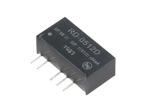 Przetwornica DC/DC, 2W, Uwej: 4,5...5,5VDC, Uwyj: 12VDC, Uwyj 2: -12VDC, 84mA, THT, RD-0512D