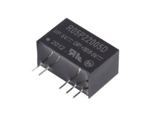 Przetwornica DC/DC, 2W, Uwej: 4,5...5,5VDC, Uwyj: 20VDC, Uwyj 2: -5VDC, 50mA, 0,2A, THT, R05P22005D