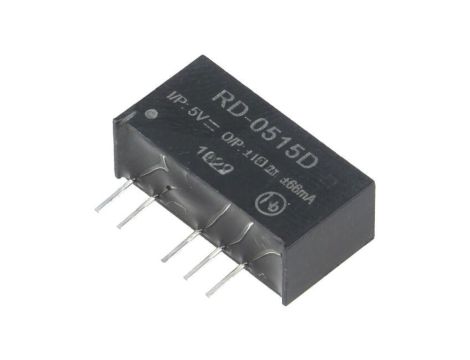Przetwornica DC/DC, 2W, Uwej: 4,5...5,5VDC, Uwyj: 15VDC, Uwyj 2: -15VDC, 66mA, THT, RD-0515D