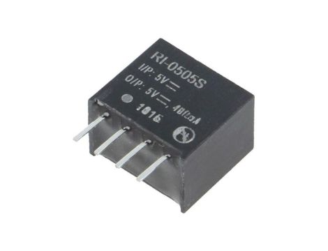 Przetwornica DC/DC, 2W, Uwej: 4,5...5,5VDC, Uwyj: 5VDC, 0,4A, THT, RI-0505S