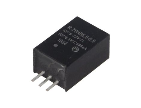 Przetwornica DC/DC, 3,25W, Uwej: 9...72VDC, Uwyj: 6,5VDC, 0,5A, PCB, R-78HB6.5-0.5