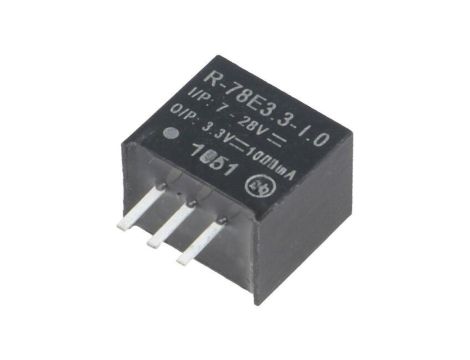 Przetwornica DC/DC, 3,3W, Uwej: 7...28VDC, Uwyj: 3,3VDC, 1A, PCB, R-78E3.3-1.0