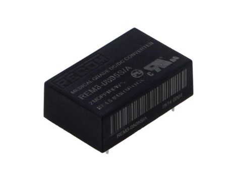 Przetwornica DC/DC, 3W, Uwej: 4,5...9VDC, Uwyj: 5VDC, 0,6A, THT, REM3-0505S/A