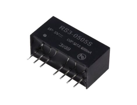 Przetwornica DC/DC, 3W, Uwej: 4,5...9VDC, Uwyj: 5VDC, 0,6A, THT, RS3-0505S