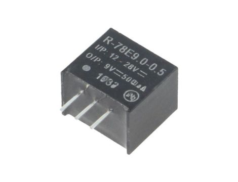 Przetwornica DC/DC, 4,5W, Uwej: 12...28VDC, Uwyj: 9VDC, 0,5A, PCB, R-78E9.0-0.5