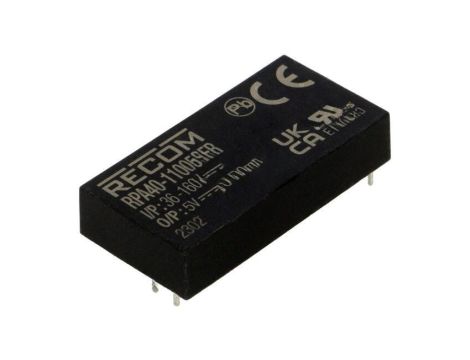 Przetwornica DC/DC, 40W, Uwej: 36...160VDC, Uwyj: 5VDC, 8A, THT, RPA40-11005SFR