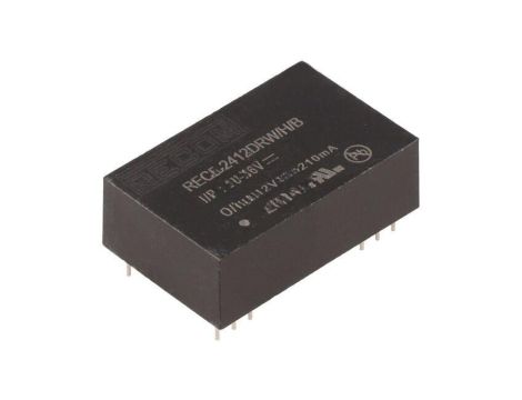 Przetwornica DC/DC, 5W, Uwej: 18...36VDC, Uwyj: 12VDC, Uwyj 2: -12VDC, 0,21A, THT, REC5-2412DRW/H/B