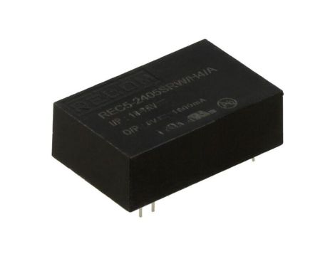 Przetwornica DC/DC, 5W, Uwej: 18...36VDC, Uwyj: 5VDC, 1A, THT, REC5-2405SRW/H4/A