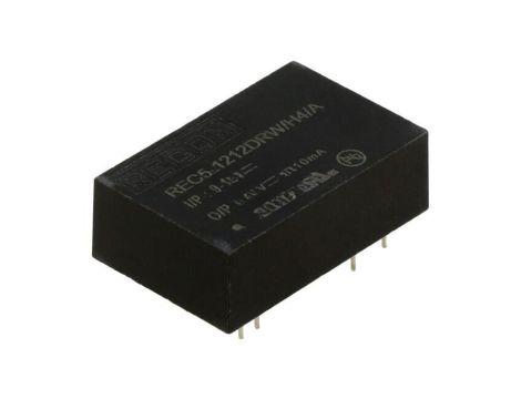 Przetwornica DC/DC, 5W, Uwej: 9...18VDC, Uwyj: 12VDC, Uwyj 2: -12VDC, 0,21A, THT, REC5-1212DRW/H4/A