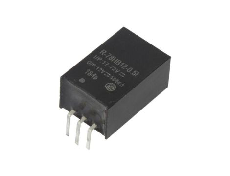 Przetwornica DC/DC, 6W, Uwej: 17...72VDC, Uwyj: 12VDC, 0,5A, PCB, R-78HB12-0.5L