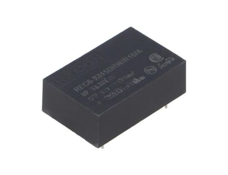 Przetwornica DC/DC, 6W, Uwej: 18...36VDC, Uwyj: 15VDC, Uwyj 2: -15VDC, 0,2A, THT, REC6-2415DRW/R10/A